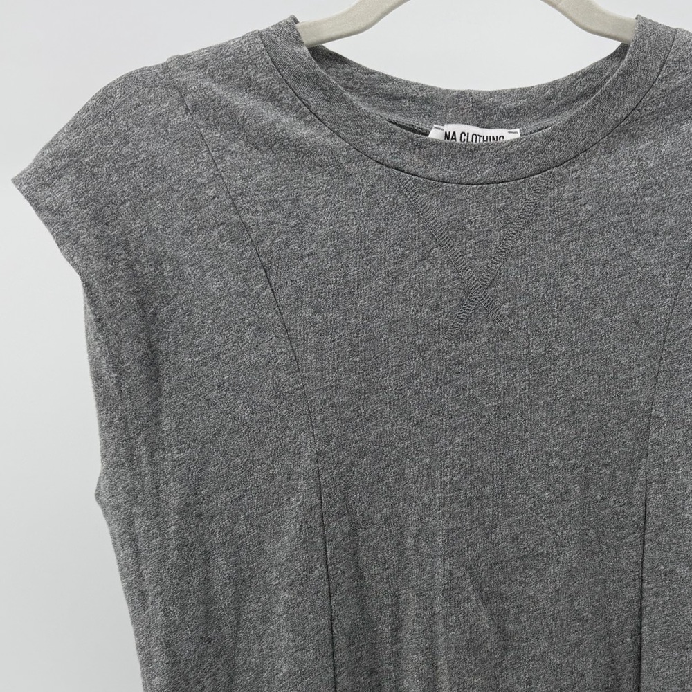 LNA Cap Sleeve Muscle Tee in Grey, 100% Cotton, Women's XS - Picture 2 of 5